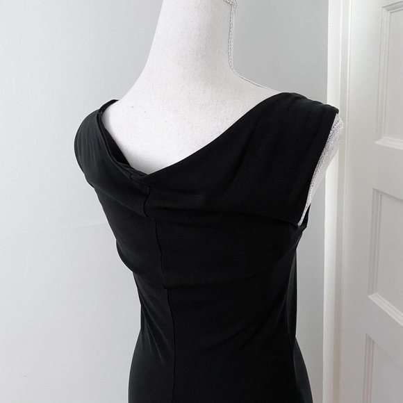 Betsey Johnson 2000s Y2K Vintage Black Midi Dress - Picture 7 of 12